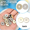 20Pcs 2 Colors Alloy Buttons BUTT-GF0004-09-6