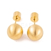 Round Ball Drawbench Brass Ear False Plugs for Women LS-EJEW-G391-24D-G-2