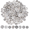160Pcs 8 Styles Tibetan Style Alloy Beads FIND-PA0001-65B-1