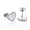 Heart 304 Stainless Steel Enamel Jewelry Sets SJEW-H302-04-6