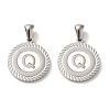 304 Stainless Steel Pendants STAS-I204-Q-P-1