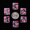 Transparent Printed Acrylic Beads MACR-S374-08A-03-3