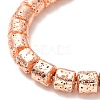 Electroplated Natural Lava Rock Beads Strands G-G984-07RG-3