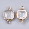 Natural Quartz Crystal Links Connectors G-S344-69M-2
