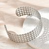 Hollow Out 304 Stainless Steel Cuff Bangles for Women BJEW-Z096-01P-3
