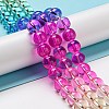 Dyed & Heated Synthetic Quartz Beads Strands G-P502-01C-04-3