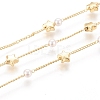 3.28 Feet Brass Handmade Beaded Chain X-CHC-G011-16G-2