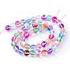 Synthetic Moonstone Beads Strands G-R375-6mm-B08-2