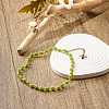 Glass Seed Beaded Flower Necklace with Alloy Enamel Bee Charm NJEW-JN03817-02-2