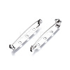 Tarnish Resistant 201 Stainless Steel Brooch Pin Back Safety Catch Bar Pins STAS-S117-022E-2