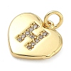 Brass Micro Pave Clear Cubic Zirconia Pendants KK-D229-01G-08-2