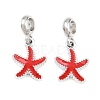 Alloy Enamel European Dangle Charms AL-CBAC2D3-02P-01-1