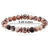 Gemstone Beads Stretch Bracelet BJEW-SW00021-7