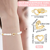 6 Sets Brass Micro Pave Clear Cubic Zirconia Fold Over Clasps KK-BBC0005-70-2