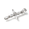 Brass Micro Pave Clear Cubic Zirconia Pendants CU-CBA9883-05B-P-2