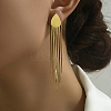 Stainless Steel Teardrop Tassel Earrings for Women OQ6792-3