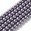 Eco-Friendly Dyed  Glass Pearl Round Beads Strands HY-A002-8mm-RB116-1