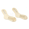 Undyed Wooden Sock Knitting Mold AJEW-P086-05-1