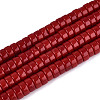 Opaque Solid Color Glass Beads Strands GLAA-N026-3x6mm-06-1