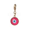 Evil Eye Glass Pendants Decorations HJEW-JM00885-2