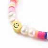 Handmade Polymer Clay Heishi Beaded Stretch Bracelets X-BJEW-JB06143-05-2