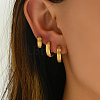 3 Pairs Vintage Frosted Brass Hoop Earring Sets MK3125-1-1