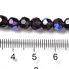 Electroplate Transparent Glass Beads Strands EGLA-A035-T6mm-L15-4