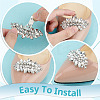 8Pcs 4 Styles Brass Rhinestone Shoe Decorations AJEW-GA0006-98-3