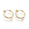 Brass Clip-on Hoop Earrings KK-L169-06G-2