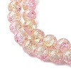Spray Painted Crackle Glass Beads Strands CCG-Q002-12mm-03-3