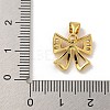 Rack Plating Brass Micro Pave Cubic Zirconia Charms KK-C074-65G-3