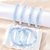 Natural & Dyed White Jade Bead Stretch Bracelets BJEW-K212-B-018-4