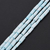 Glass Silk Stain Style Beads Strands GLAA-N047-001B-01-2
