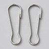 304 Stainless Steel Push Gate Snap Keychain Clasp Findings LS-STAS-WH20010-005P-06-1