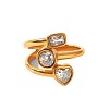 304 Stainless Steel Clear Cubic Zirconia Finger Rings WG2FE91-01-2