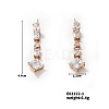 Geometric Cube Stud Earrings with Full Rhinestone Design TL4869-2-1
