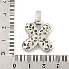 Brass Micro Pave Clear Cubic Zirconia Pendants KK-B099-01P-X-3