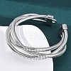 Iron Round Snake Chains BJEW-G741-02P-3
