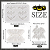  3Pcs 3 Styles DIY Bat Pendants Silhouette Silicone Molds DIY-TA0005-27-11
