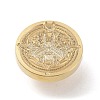 Golden Plated Brass Wax Sealing Stamp Head KK-K363-01G-07-2