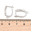 Brass Micro Pave Cubic Zirconia Hoop Earring Findings CU-CBAB5B4-01P-3