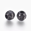 316 Surgical Stainless Steel European Beads STAS-F195-128B-12-2