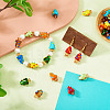 32Pcs 8 Colors Handmade Lampwork Bumpy Beads LAMP-BY0001-05-7