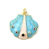 Brass Micro Pave Cubic Zirconia Pendants KK-I378-03G-2