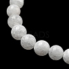 Natural White Jade Round Beaded Stretch Bracelets BJEW-F202-06-01-3