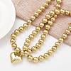2Pcs 2 Styles Alloy Heart Pendant Necklaces Set NJEW-P319-02G-3