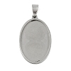 Non-Tarnish 201 Stainless Steel Pendant Cabochon Settings STAS-L279-012P-01-1