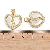 Brass Micro Pave Cubic Zirconia Pendants KK-D057-12G-2