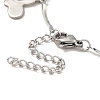 Cubic Zirconia & 304 Stainless Steel Charm Bracelet with Bar Link Chains for Women BJEW-C025-11P-4
