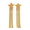 Vacuum Plating Golden 304 Stainless Steel Dangle Stud Earrings EJEW-D083-08B-G-1